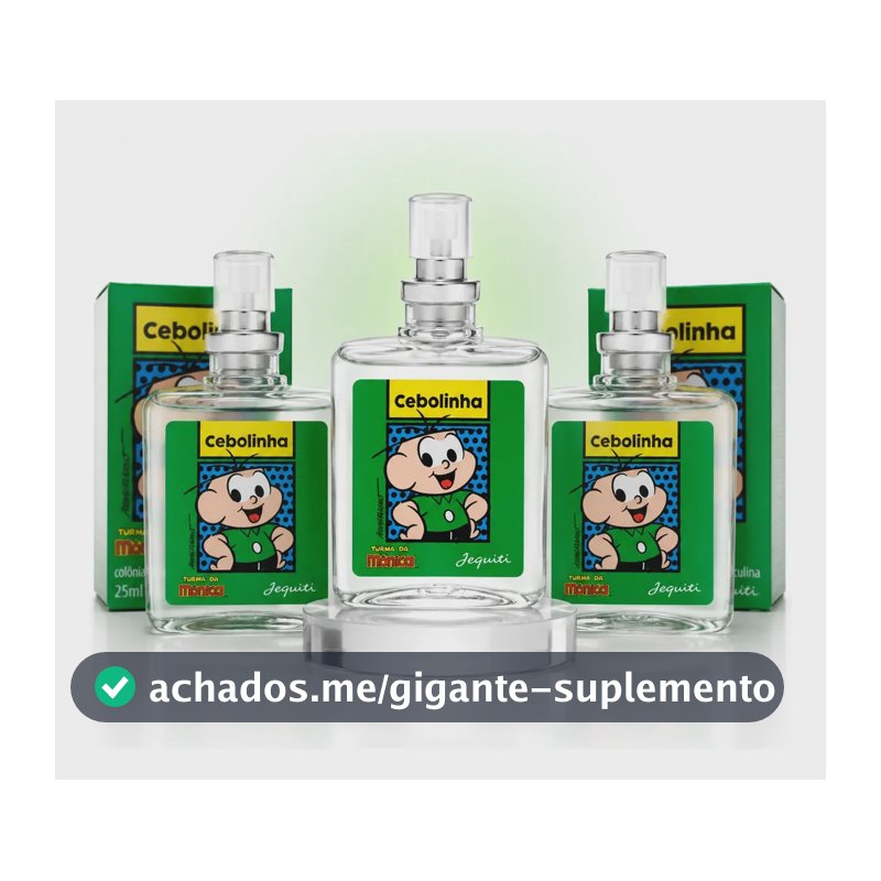 Kit 3 Perfumes Cebolinha Jequiti 25ml Infantil Turma da Mônica Colônia Masculina Kit Presente Original