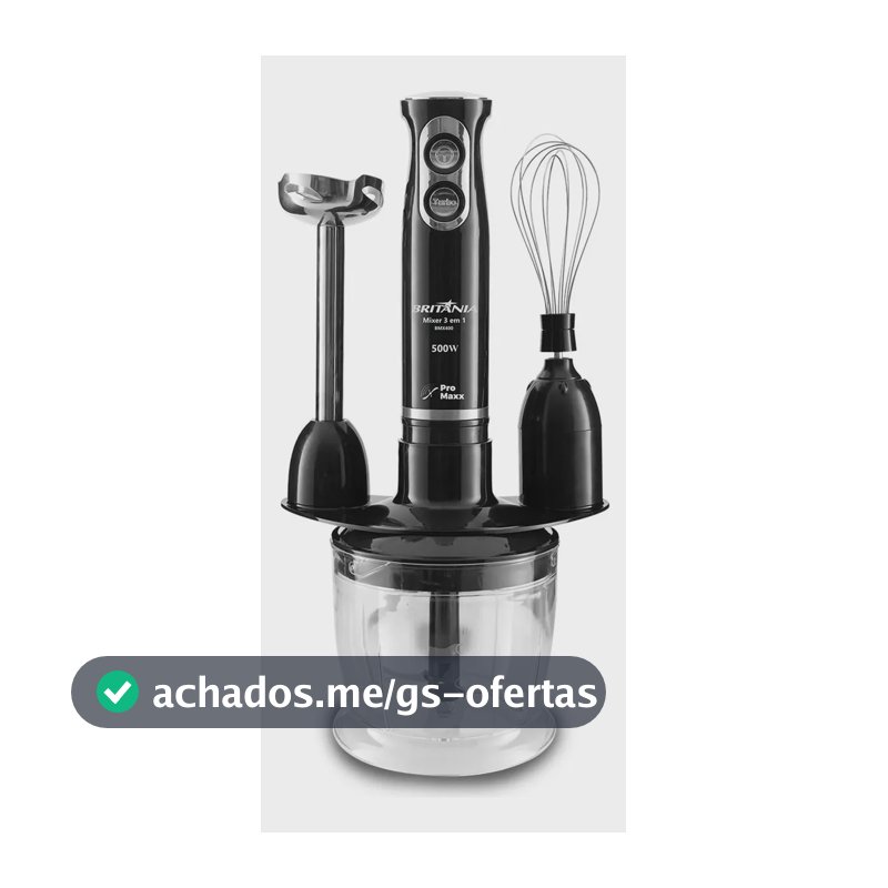 Mixer Bmx400p 3 Em 1 500w Cor Preto Britânia 110v Preto