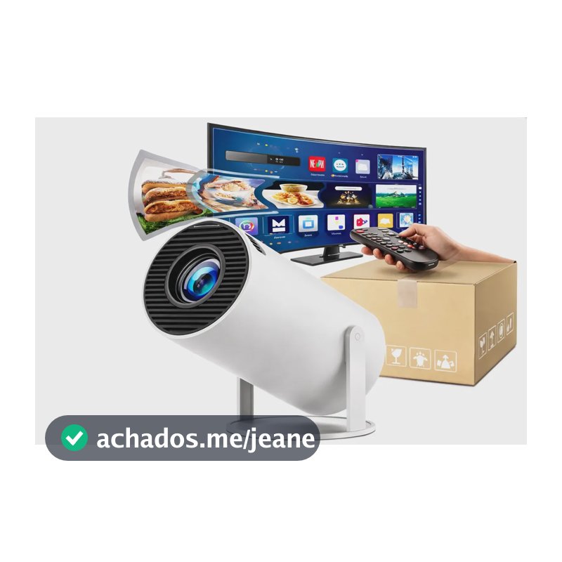 Projetor Led Smart Android Portátil Hy300 Bluetooth Full Hd Cor Branco