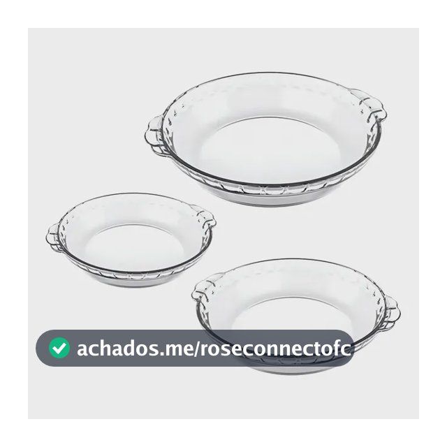 Conjunto De Formas Filetadas 3 Peças Transparente Marinex