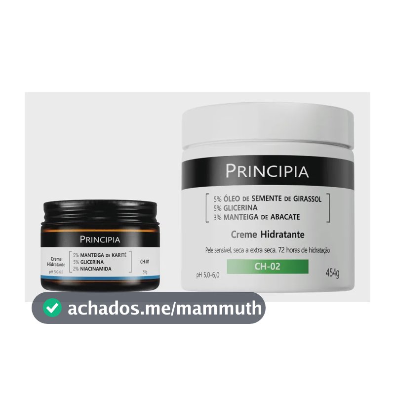 Principia Kit Cremes Hidratantes Rosto E Corpo Ch-01 + Ch-02 Seca Dia/noite
