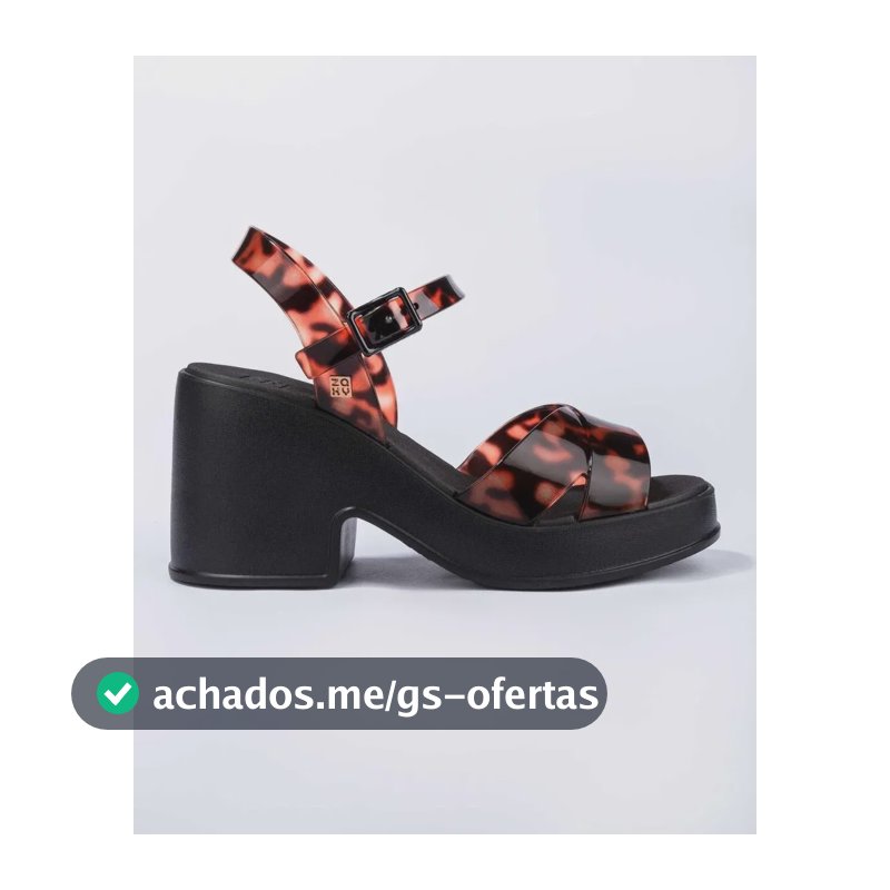 Sandália Plataforma Feminina Zaxy Pop Up Preto/leopardo 38