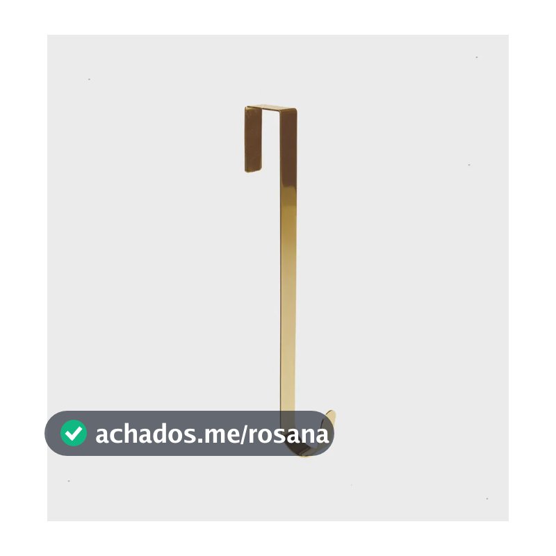 Gancho Suporte Guirlanda Básico Liso Ouro 38cm Natal