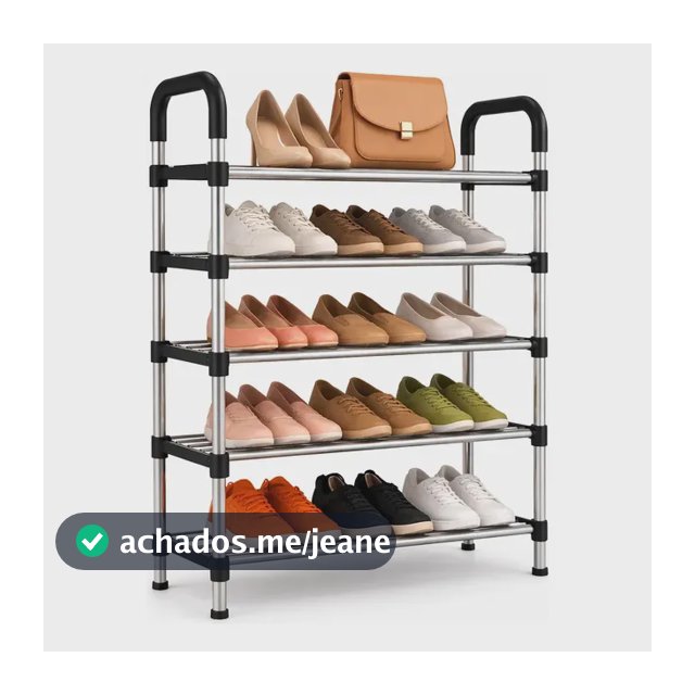 Sapateira Vertical 5 Prateleiras Aço Inox 15 Pares Organizador de Calçados Rack Sapateira Estante Porta Sapatos Armário Organizador Multiuso para Quarto Closet Sala Entrada Casa Apartamento