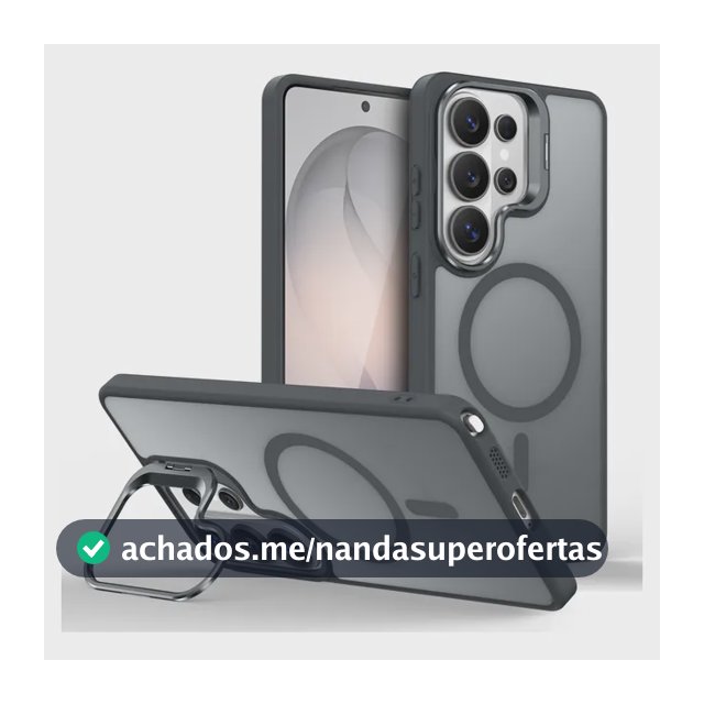 Capa Para Galaxy S24 Ultra Anti Impacto E Suporte Retrátil Preto Micro-mate