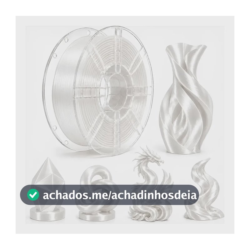 Filamento Pla Silk Sol3d 1kg 1,75mm Brilho Sedoso 3d Branco Pérola