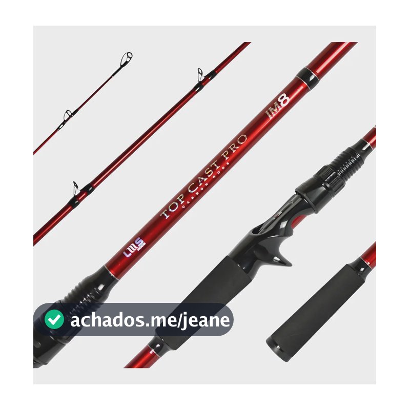 Vara Lumis Top Cast Pro Im8 2,40 M 50 Lb 2 Partes Vermelha Cor Vermelho