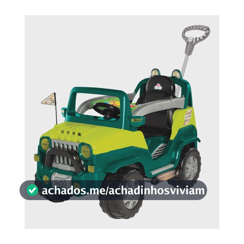 Carrinho De Passeio Jeepe Infantil Com Pedal Empurrador Jipe Cor Verde