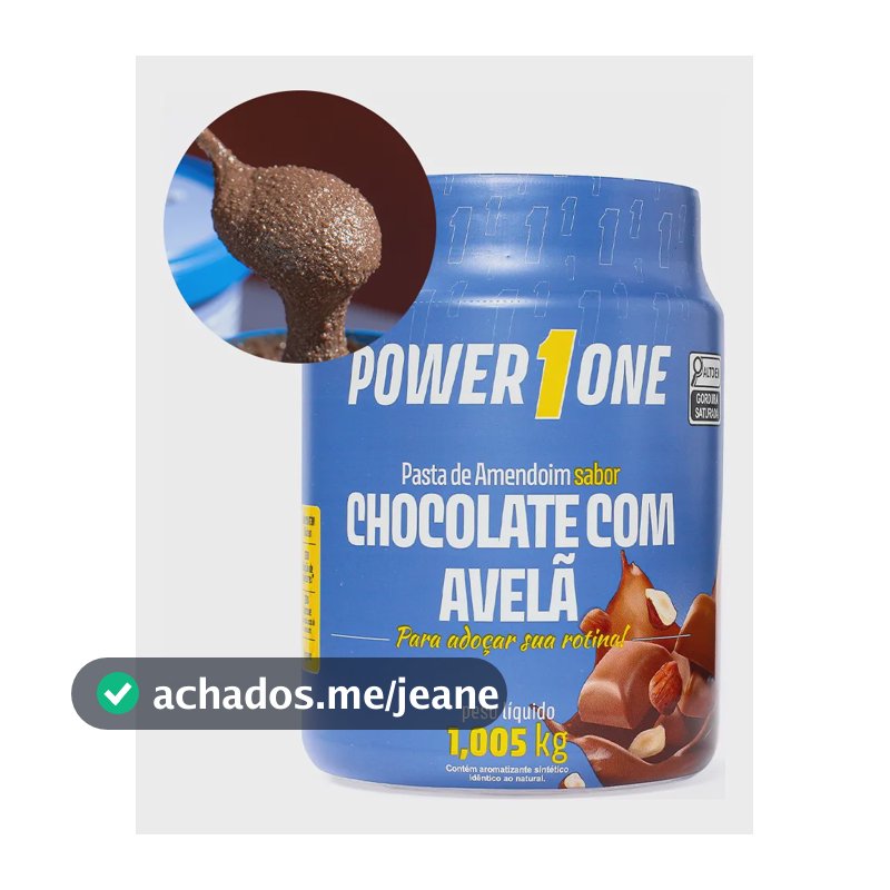 Pasta Amendoim Chocolate Avelã Zero Lactose Power 1 One 1kg