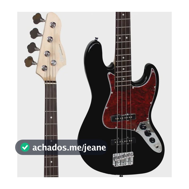 Contrabaixo Giannini GB100 Jazz Bass 4 Cordas Preto Tortoise
