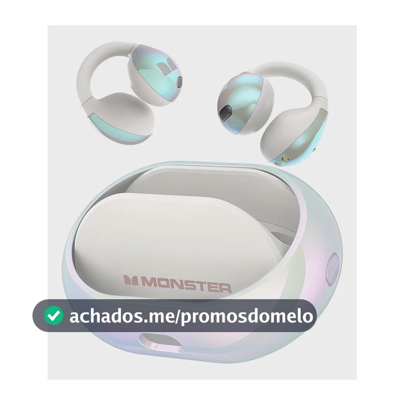 Fones De Ouvido Sem Fio Monster Open-ear,Fone Tws Possuem ENC,30 Horas de Reprodução,À Prova D'água Ipx6,Microfone De Hd Integrado,Qualidade De Som HIFI,Fone Bluetooth Adequados Gamer,Correndo,Branco