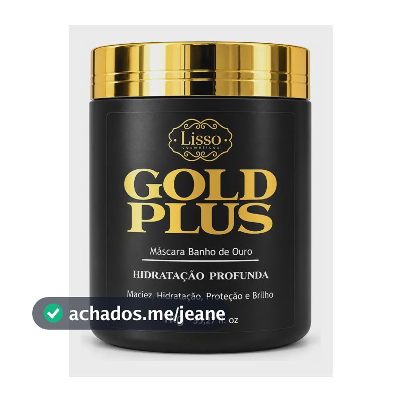 Máscara Gold Plus Banho De Ouro Maciez Intensa Lisso 1kg