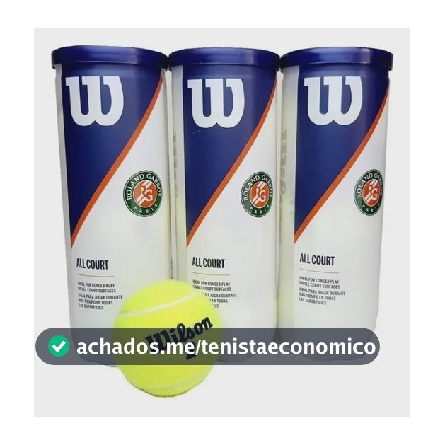 Bola De Tênis Wilson Roland Garros - Pack C/ 3 Tubos Azul-escuro