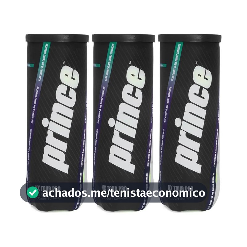 Bola De Tênis Prince Nx Tour Pro Pack Com 03 Tubos