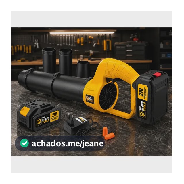 Soprador De Folhas Turbo Profissional Bateria 21v 4000mah Amarelo 127/220v Amarelo 127/220v