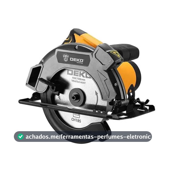 Serra Circular Deko 1600W 185mm Laser Cortes Precisos Madeira