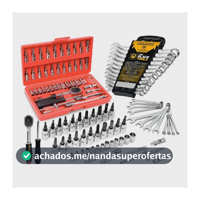 Jogo De Ferramentas Soquetes Com 58 Peças Chaves Aço Crv Cinza