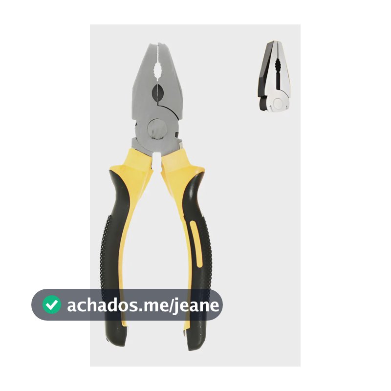 Alicate Universal Aco Forte 8 Polegadas Amarelo Aço Carbono Emborrachado