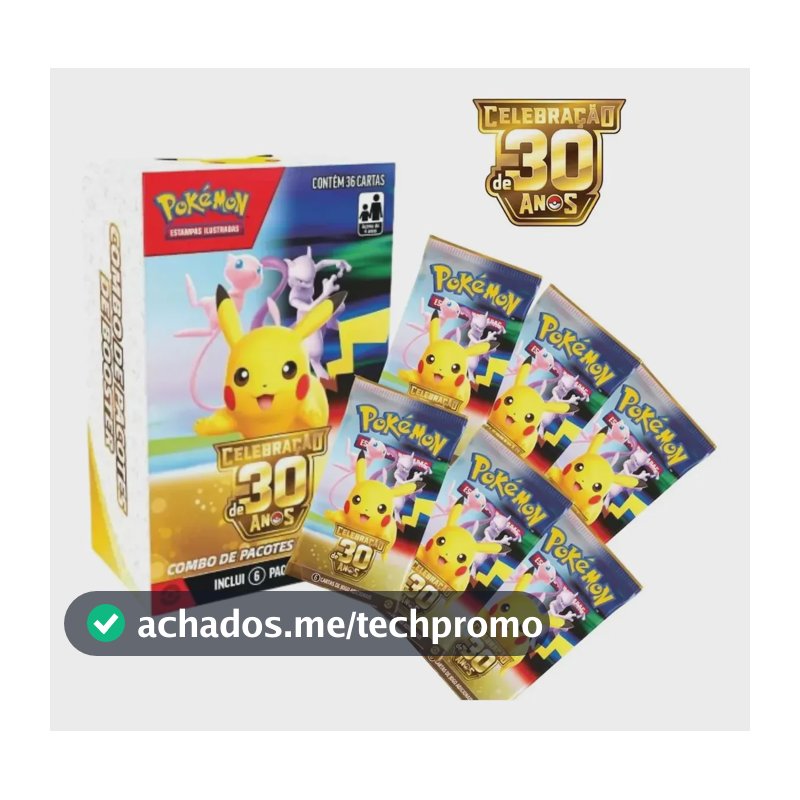 Combo De Booster Pokémon - Celebração 30 Anos Copag Português
