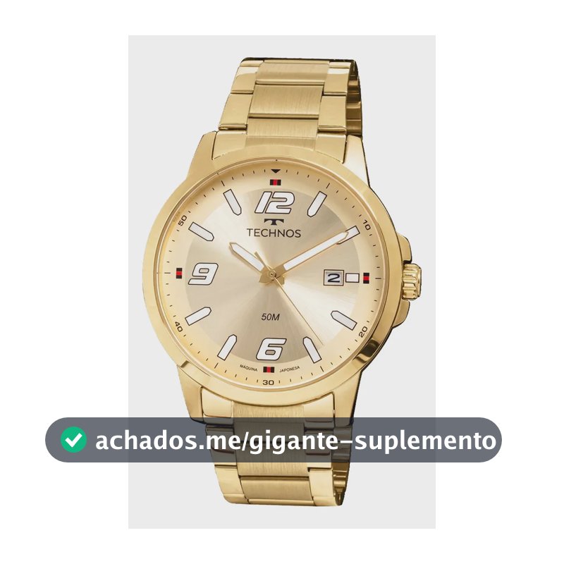 Relógio Technos Masculino Racer Dourado - 2315law/1x