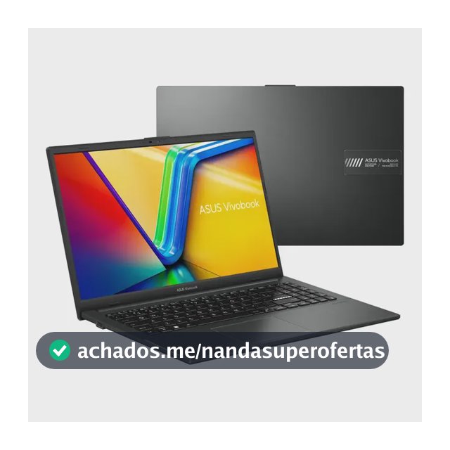 Notebook ASUS VivoBook Go 15, AMD Ryzen 5 7520U, 8GB RAM, 512GB SSD, KeepOS/Linux, Tela 15,6" FHD, Mixed Black - E1504FA-NJ732