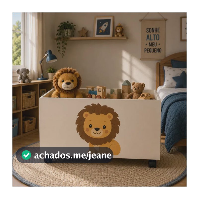 Cesto Organizador Infantil Caixa De Brinquedos Multiuso Leão