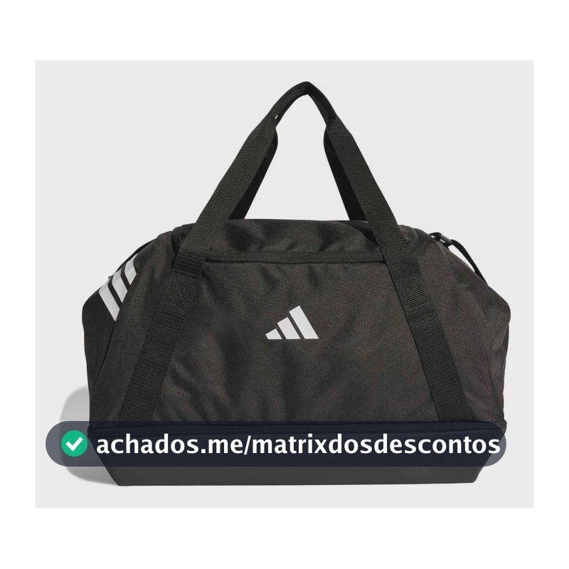 Mala Duffel Tiro adidas Preto Liso Níquel