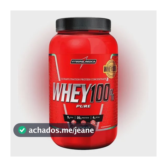 Whey 100% Pure Integralmedica Proteína Pura Sabor Chocolate