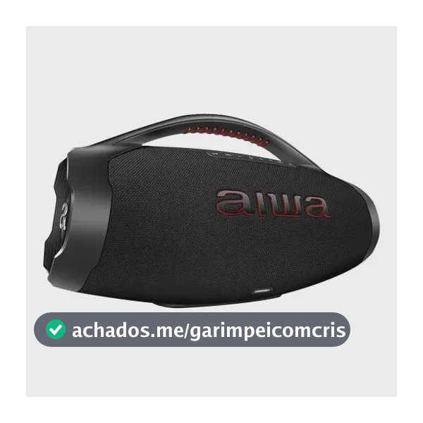 Caixa De Som Boombox Aiwa Aws-bbs-01b 200w Rms Bluetooth Res Cor Preto