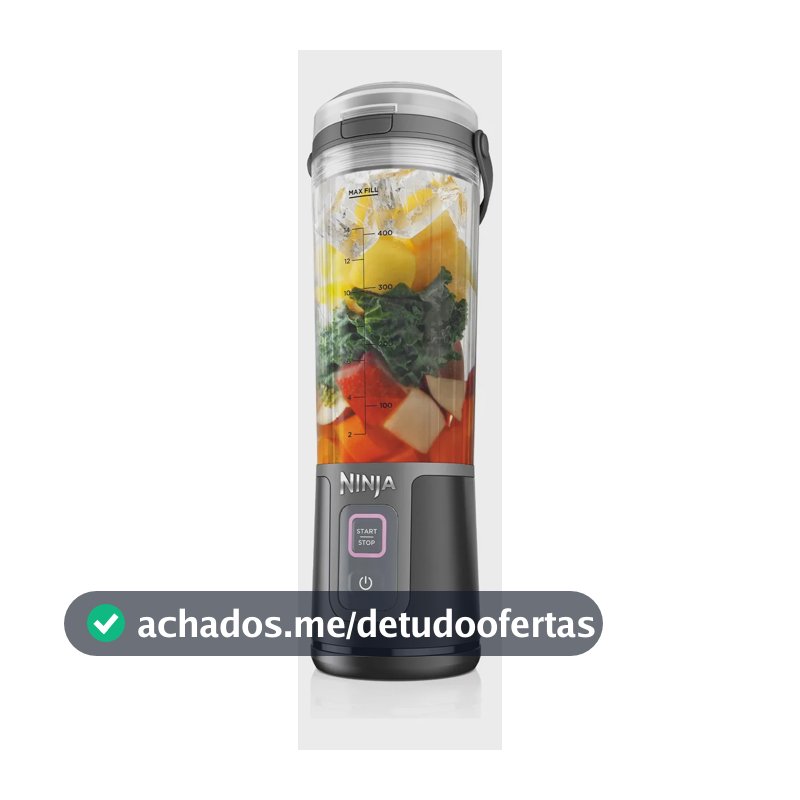 Liquidificador Portátil Ninja Blast Sem Fio Copo 470ml Fácil de Limpar Ideal para Vitaminas Shakes e Bebidas Bivolt