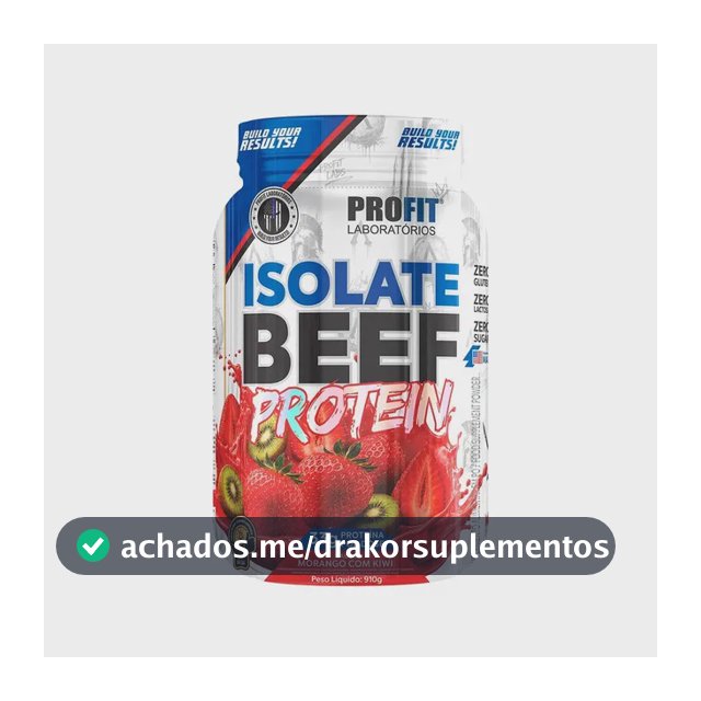 Profit Laboratórios Beef Protein Proteína Da Carne Bovina Isolate Beef Protein Pó Morango Com Kiwi