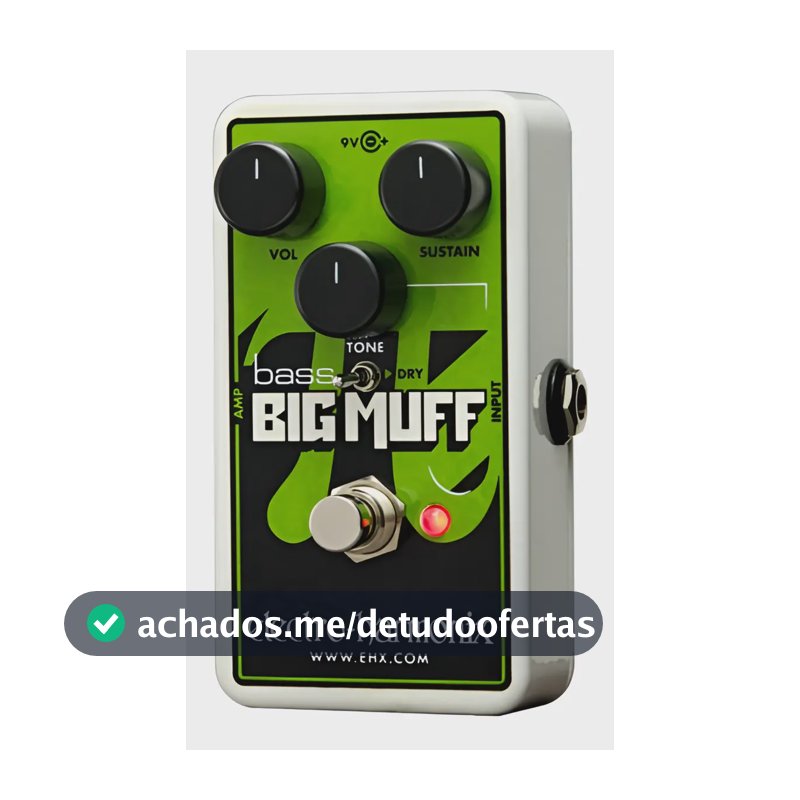 Pedal Baixo Electro-Harmonix Nano Bass Big Muff 4 Efeitos Sustentação Branco