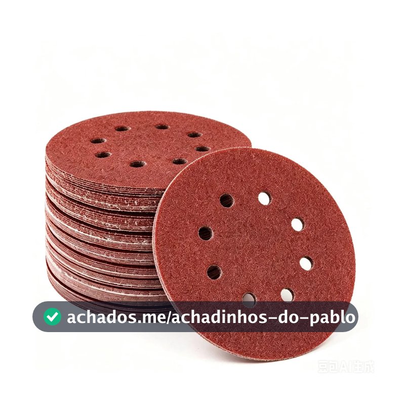 Kit 76pcs Disco De Lixa Velcro 5 Pol 125mm 8 Furos Para Lixadeira Roto Orbital Com Grãos Sortidos