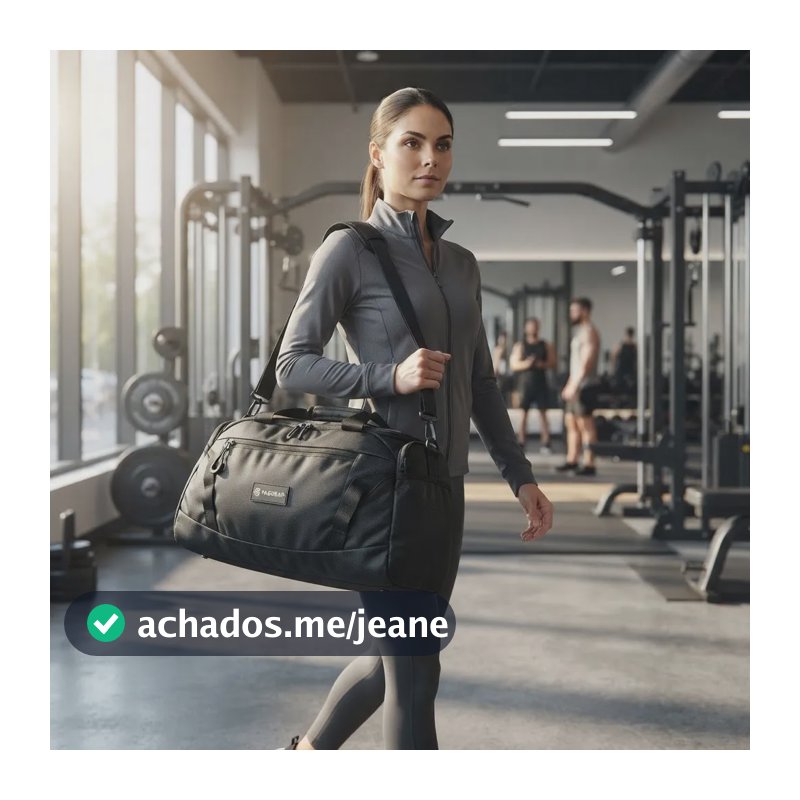 Bolsa De Treino Academia Viagem Mochila Espaçosa Preto Preto Lisa
