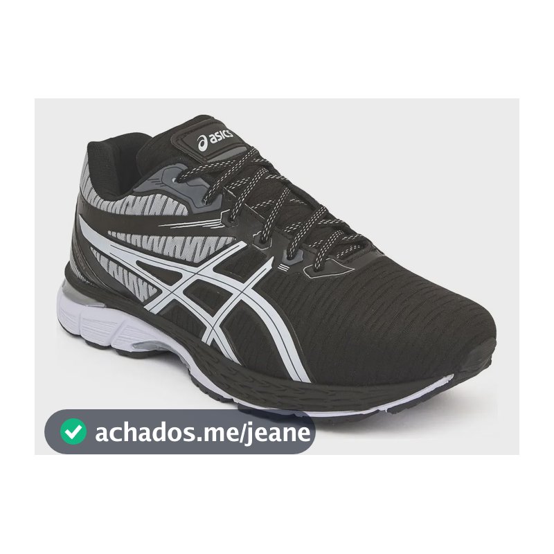 Tênis Asics Gel Novo Corrida Caminhada Macio Treino Oferta Asics Preto Cinza 41 Br