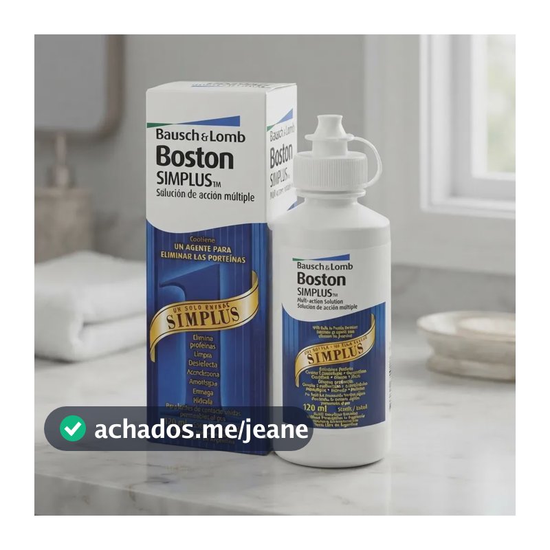 Limpador de Lentes de Contato Bausch + Lomb Boston Simplus 120ml