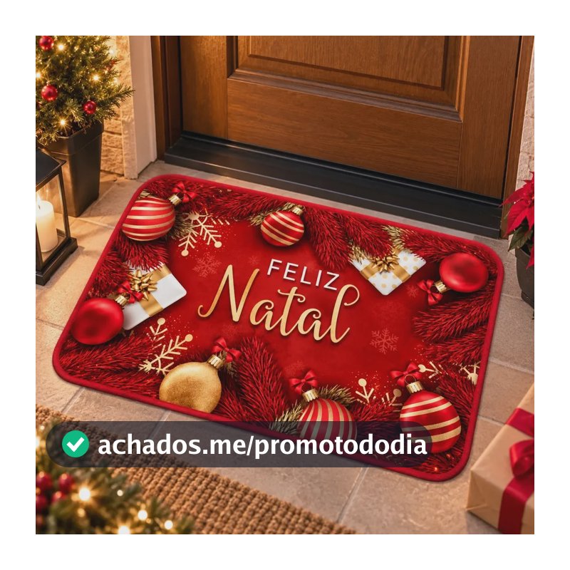 Tapete De Natal Porta Capacho Decorativo Decoração Entrada Modelo 1