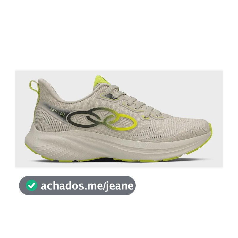 Tênis De Corrida Swift 5 Masculino Confortável - Olympikus Branco E Preto 37 Br