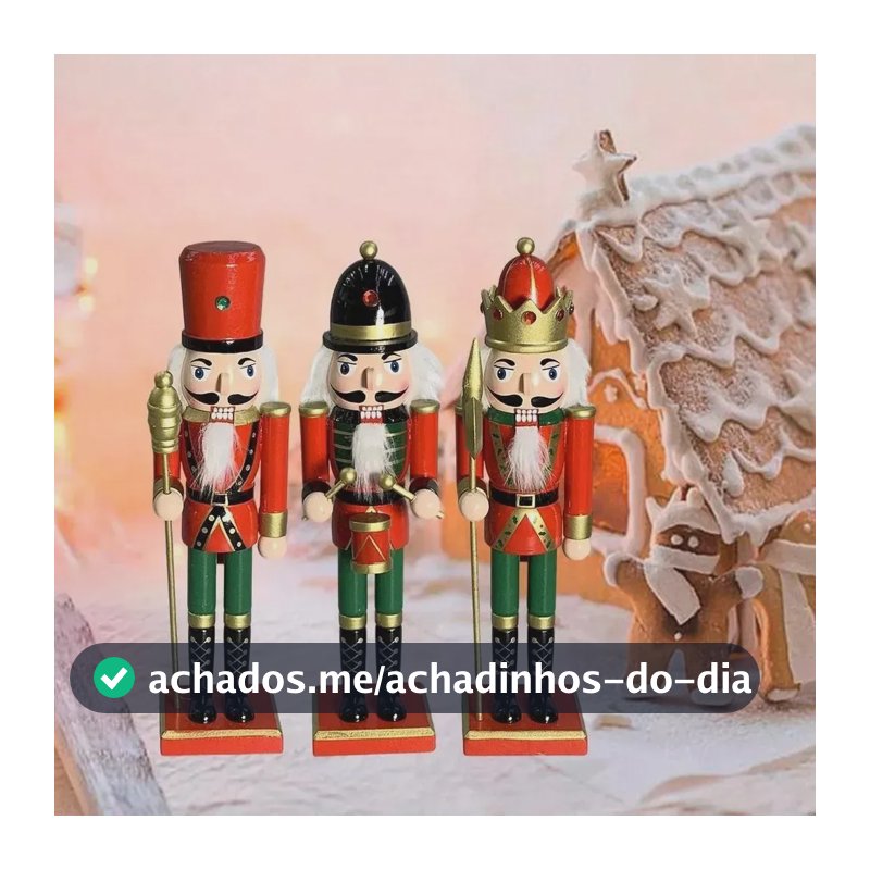 Kit 3 Soldadinho Quebra Nozes Infeito Natalino Natal