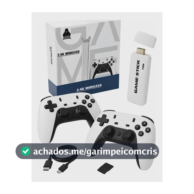 Adaptador Videogame Game Stick M15 2 Controles Game Stick Branco