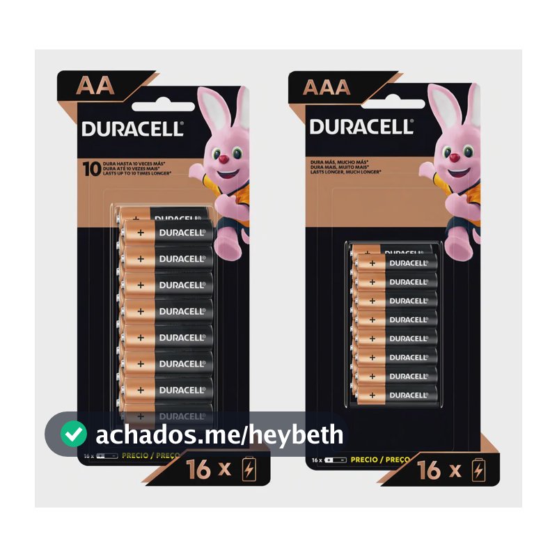 Kit Duracell Com 16 Pilhas Aa E 16 Pilhas Aaa