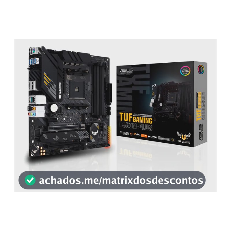 Placa Mãe Asus Tuf Gaming B550m Plus B550 Amd Am4 Matx Ddr4 Preto