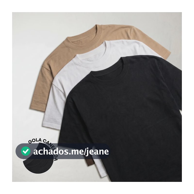 Kit 3 Camiseta Oversized Masculina Básica Streetwear Casual Preto/branco/amendoa G Liso