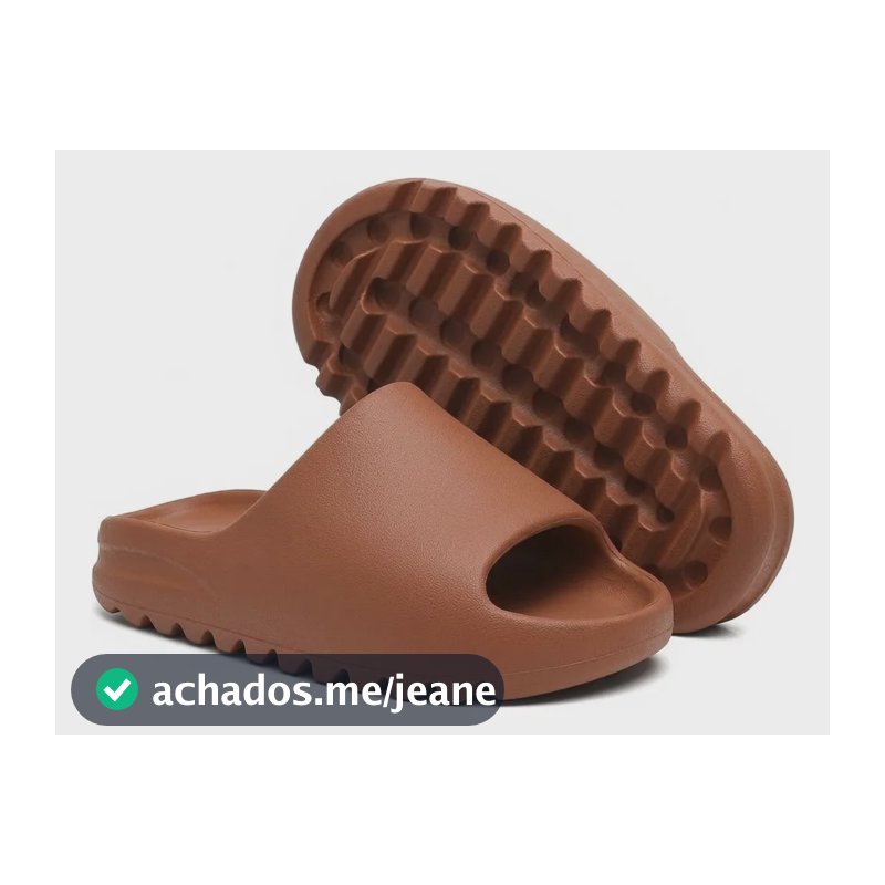 Chinelo Slide Nuvem Ortopédico Leve Confortável Unissex Marrom 34/35