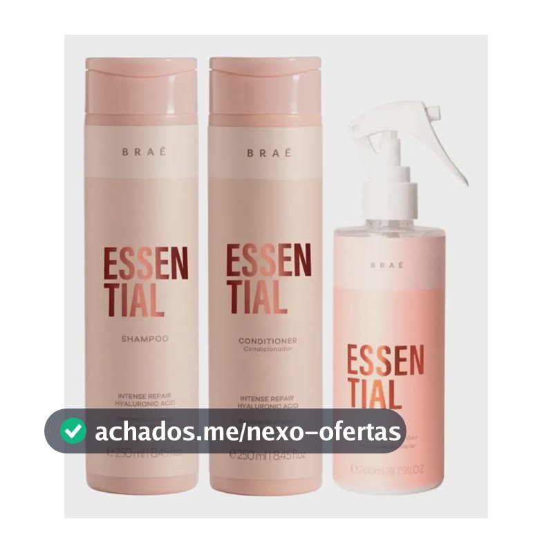 Braé Essential Kit Com 3 Produtos (sh+cd+fluido)