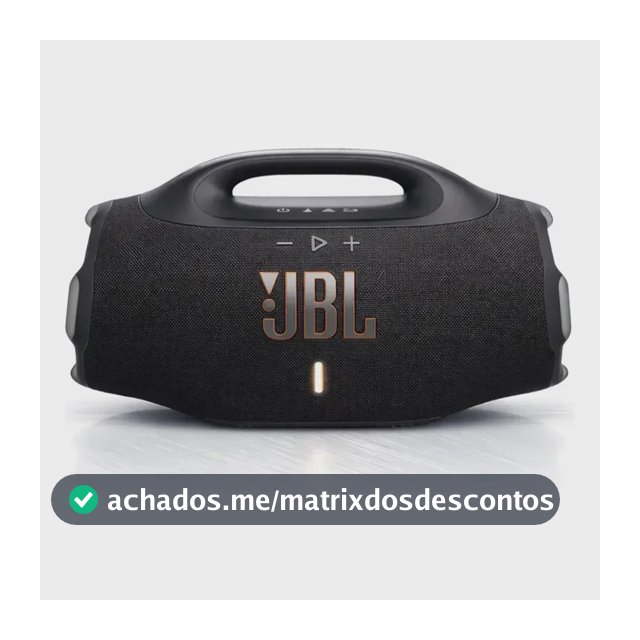 Caixa De Som Jbl Boombox 4 Bluetooth Som 210w Jbl Pro Ai Sound Boost Graves Personalizáveis Bateria De Até 34h Ip68 Áudio Lossless Preta