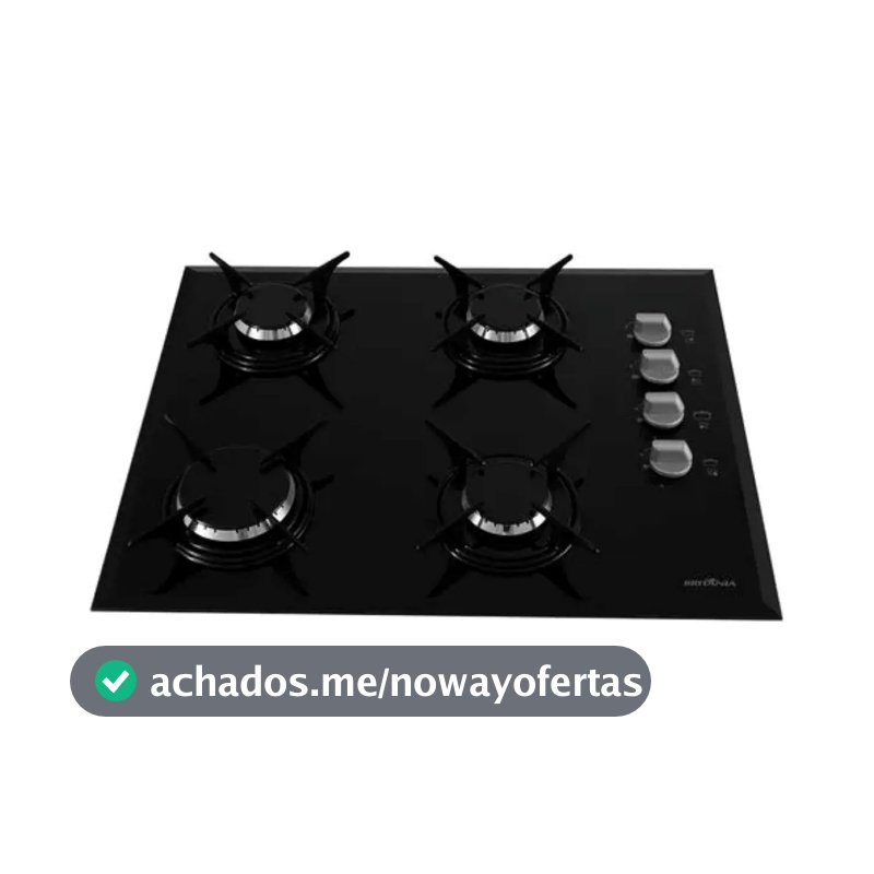 Cooktop 4 Bocas A Gás Bct4p Preto Britânia