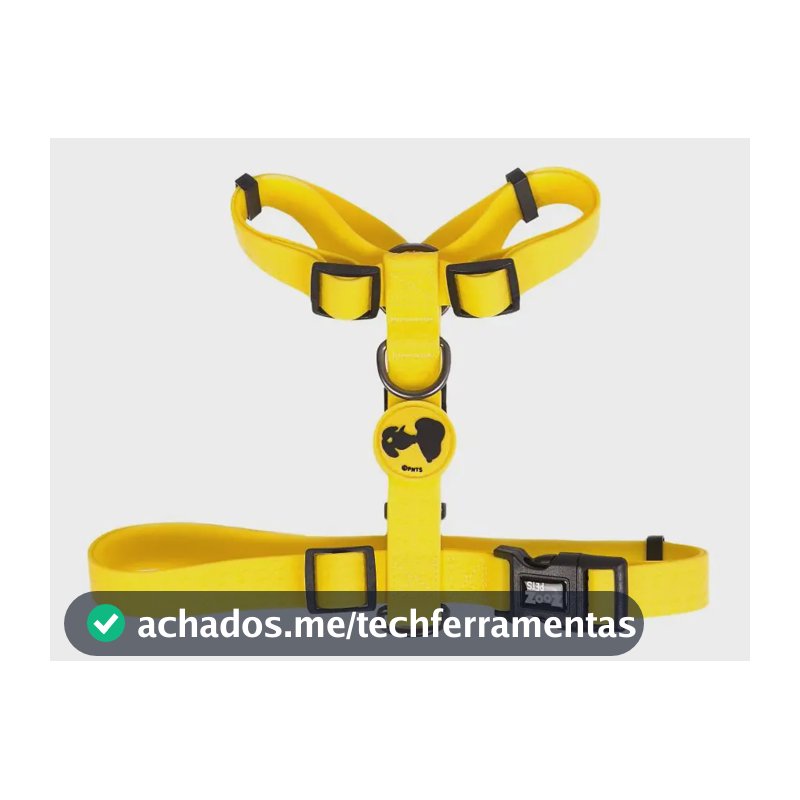 Coleira Peitoral Para Cachorro Pet Snoopy Yellow P