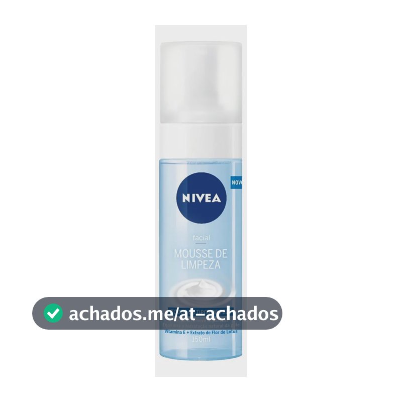 NIVEA Mousse de Limpeza Facial Refrescante 150ml, Limpa Profundamente, Remove Impurezas, Pele Macia, Uso Diário