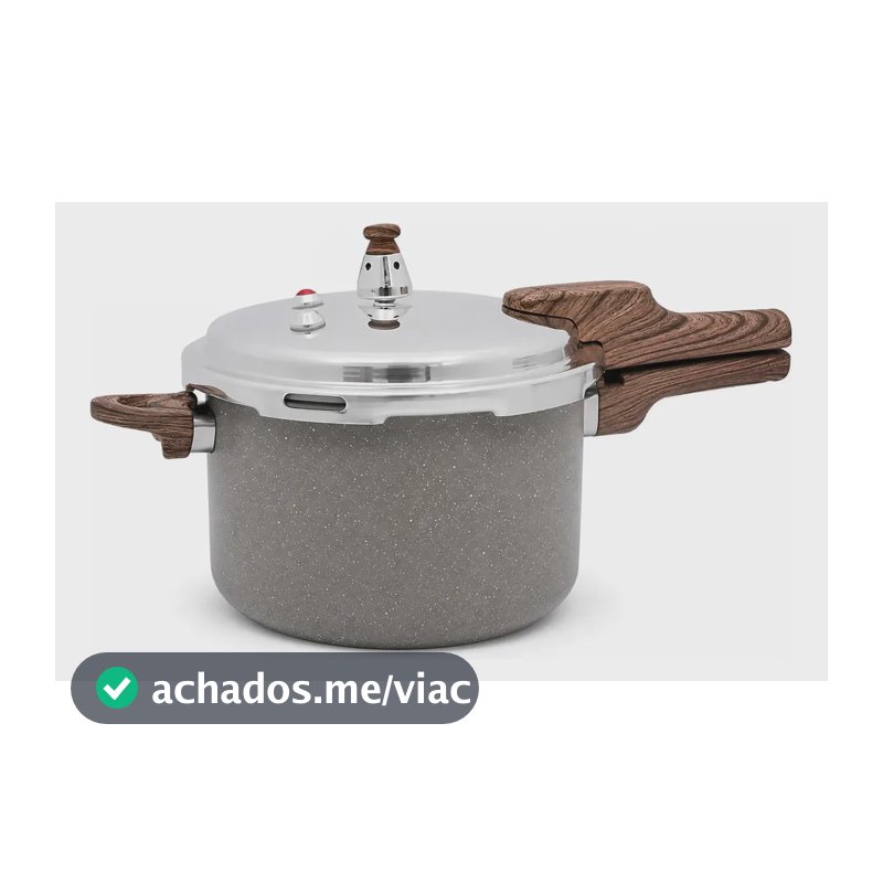 Panela De Pressão Indução Ceramic 4,2 Litros Antiaderente Cinza